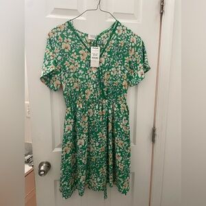 Floral green dress